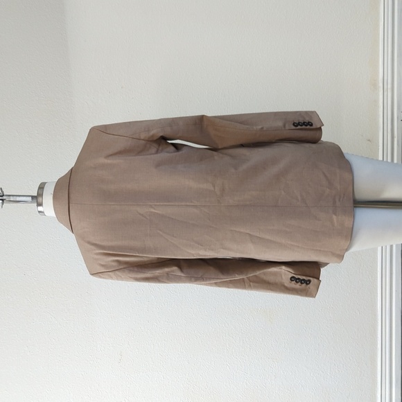 H&M Double Breasted 6 Buttons Blazer Tan 4 Business casual work office preppy - Picture 2 of 8